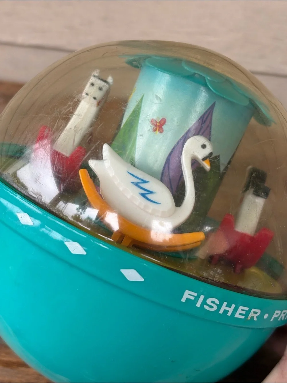 VTG 1966 Fisher-Price Toys Roly Poly Chime Ball, model #165